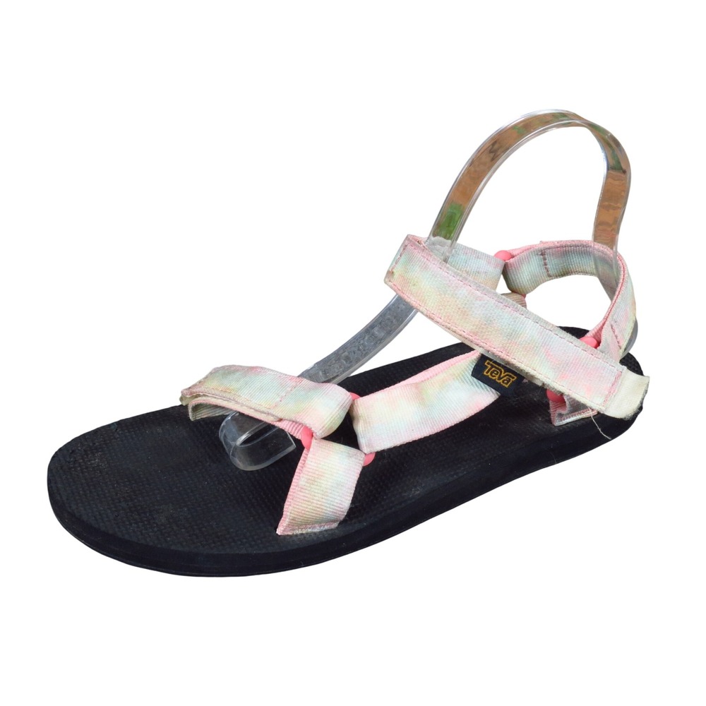 Teva Original Universal Women Strappy Sandal Size 10 Outdoor Tie Dye Pink Multi